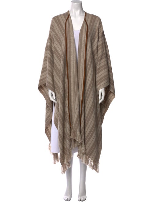 Kashmir Loom Striped Open Front Sweater