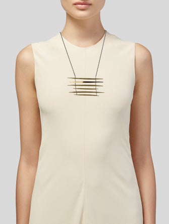 K/LLER Collection Porcupine Quill Ladder Pendant Necklace