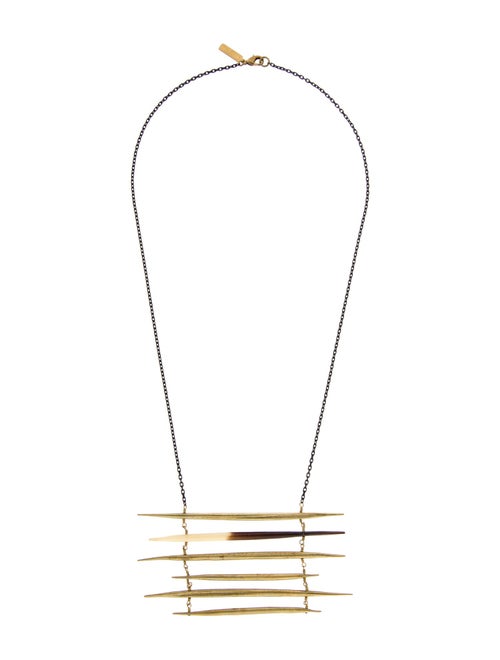 K/LLER Collection Porcupine Quill Ladder Pendant Necklace