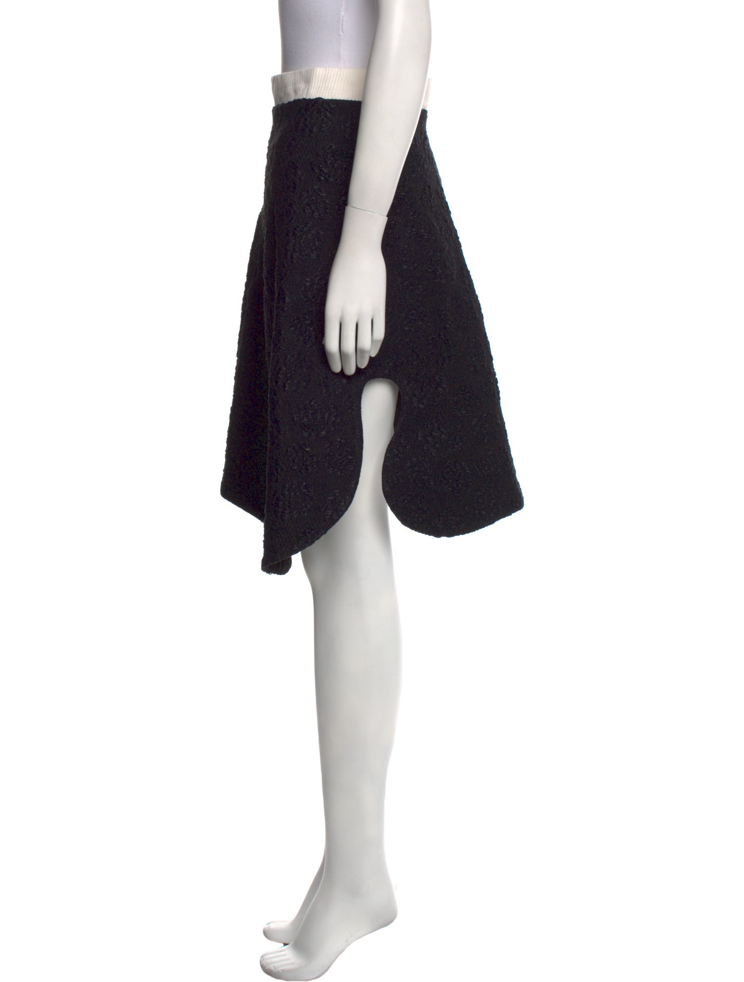 Karla Spetic Scalloped Accent Knee-Length Skirt