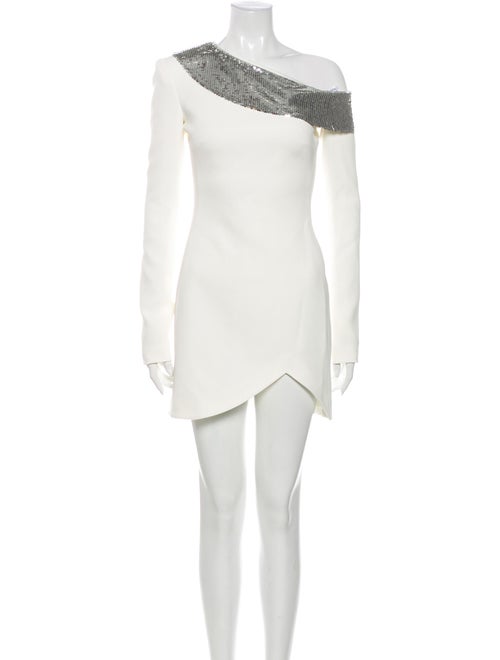 David Koma One-Shoulder Mini Dress w/ Tags White