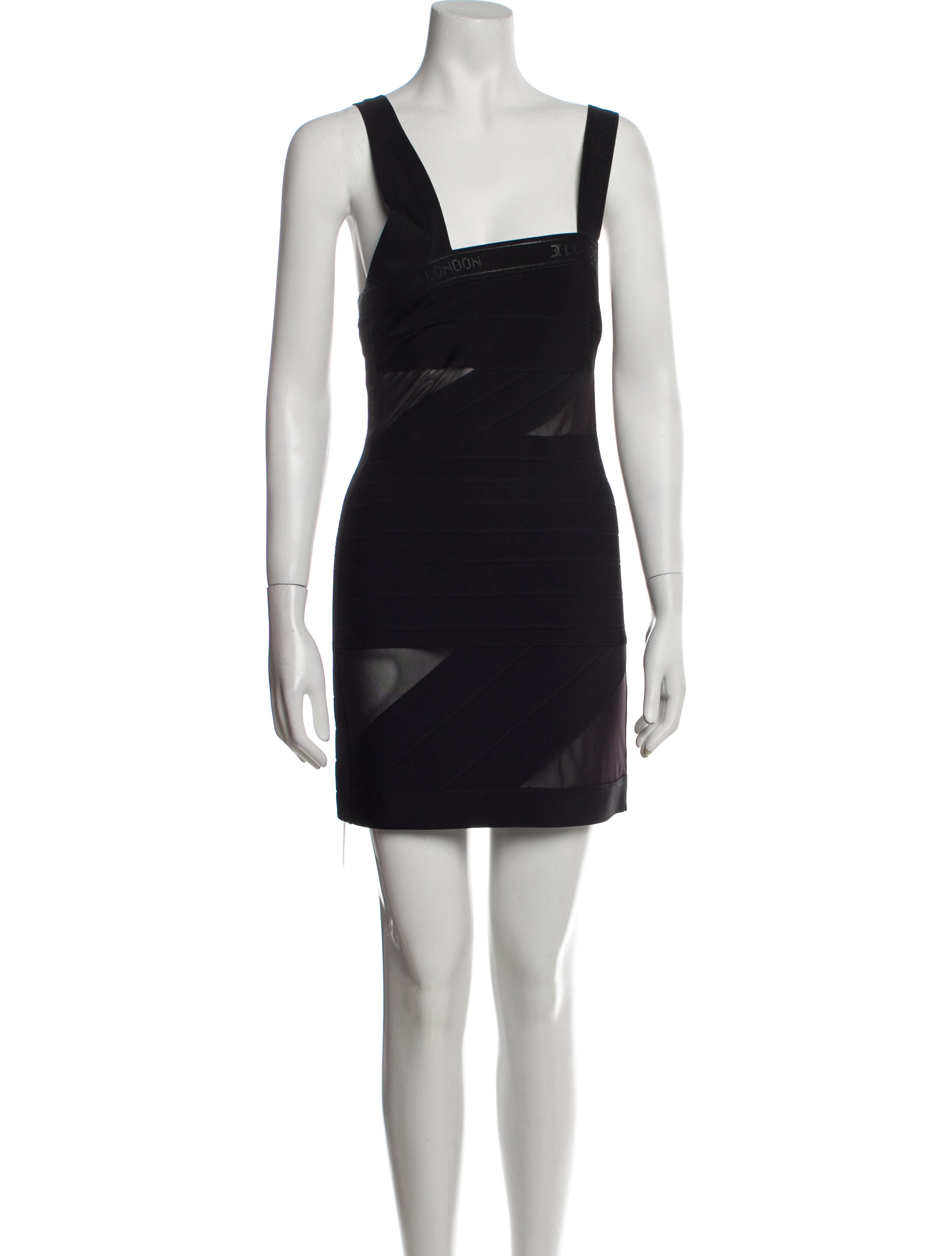 David Koma Square Neckline Mini Dress