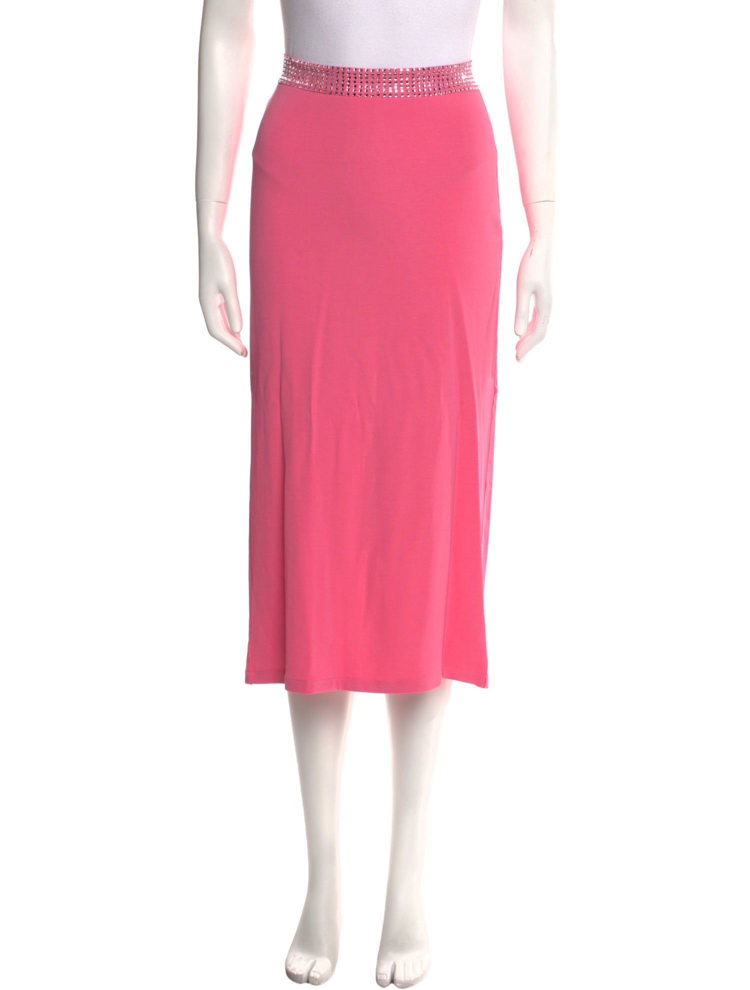 David Koma Crystal Embellishments Midi Length Skirt