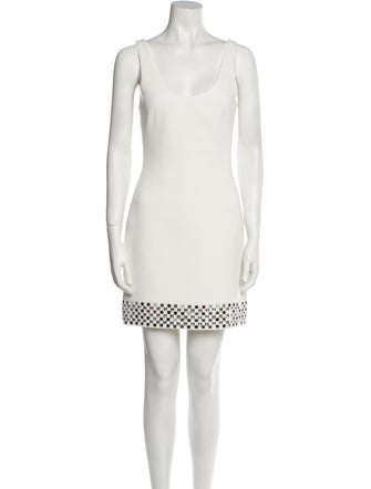 David Koma Scoop Neck Mini Dress