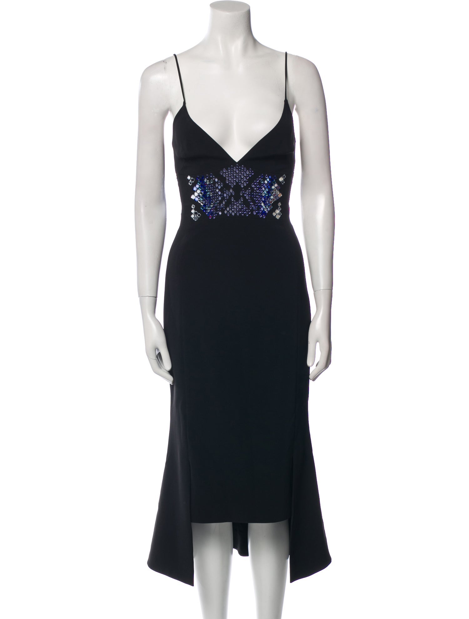 David Koma V-Neck Long Dress