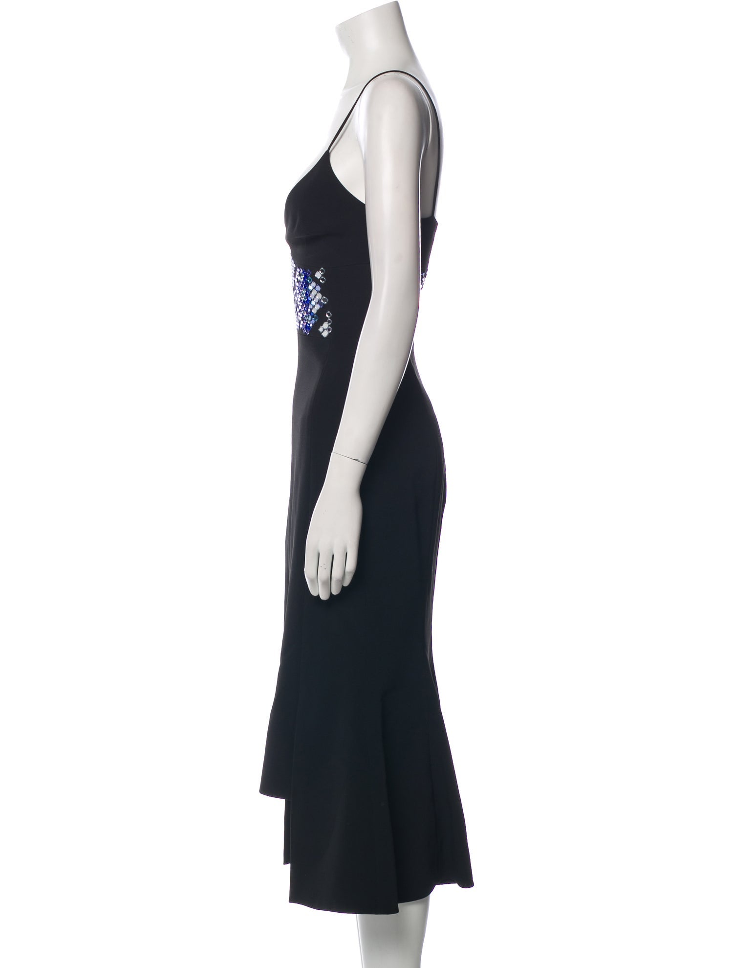 David Koma V-Neck Long Dress