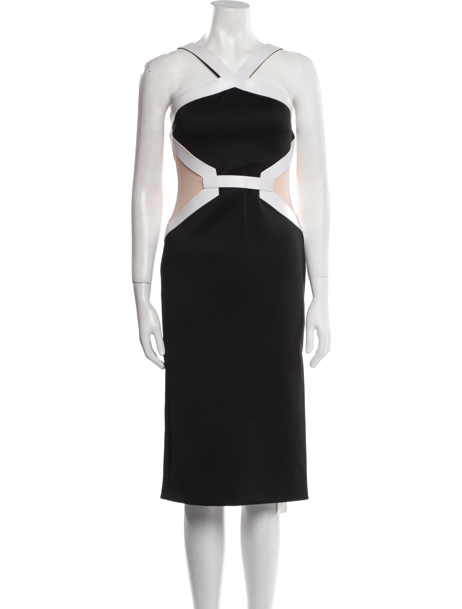 David Koma V-Neck Midi Length Dress
