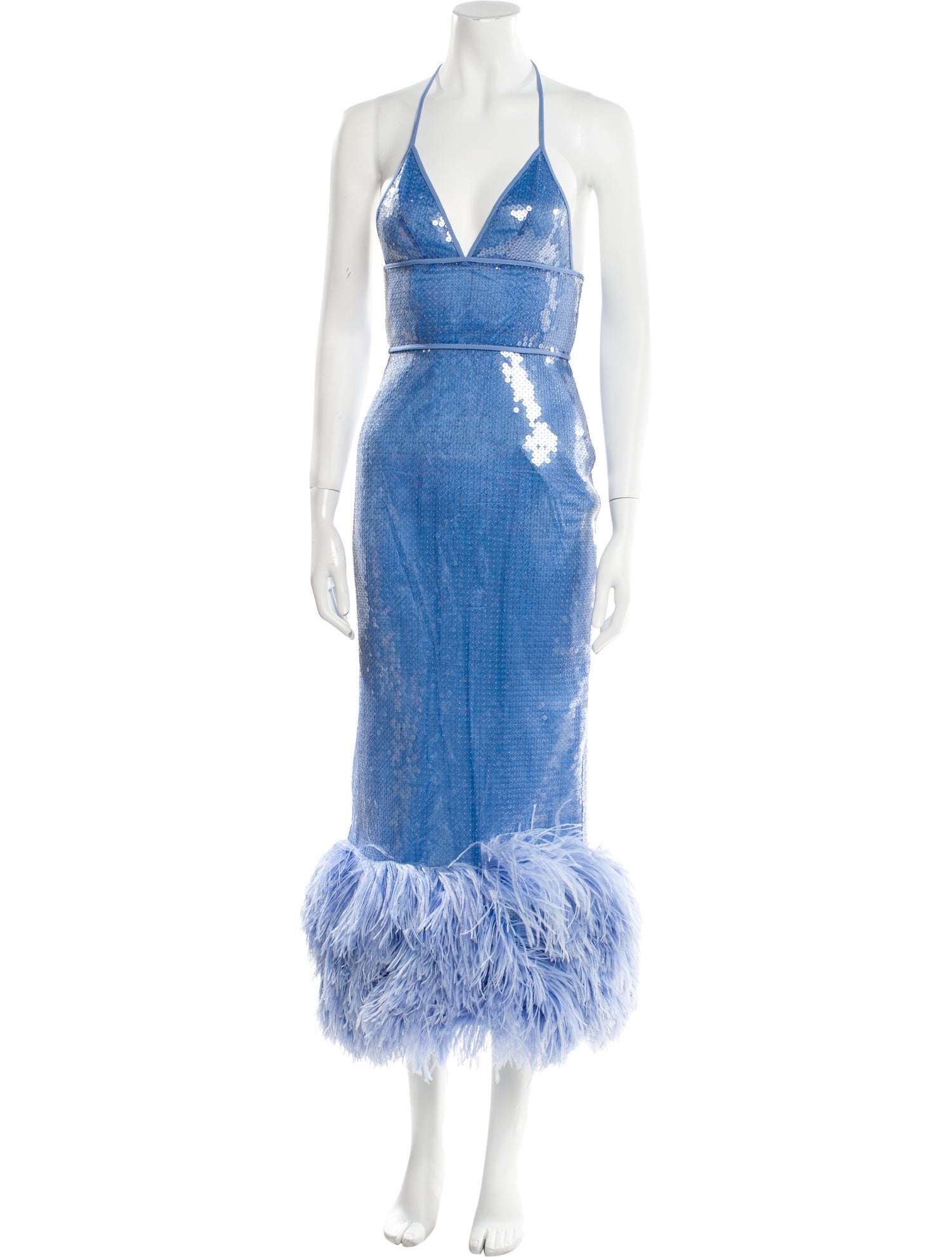 David Koma Halterneck Knee-Length Dress