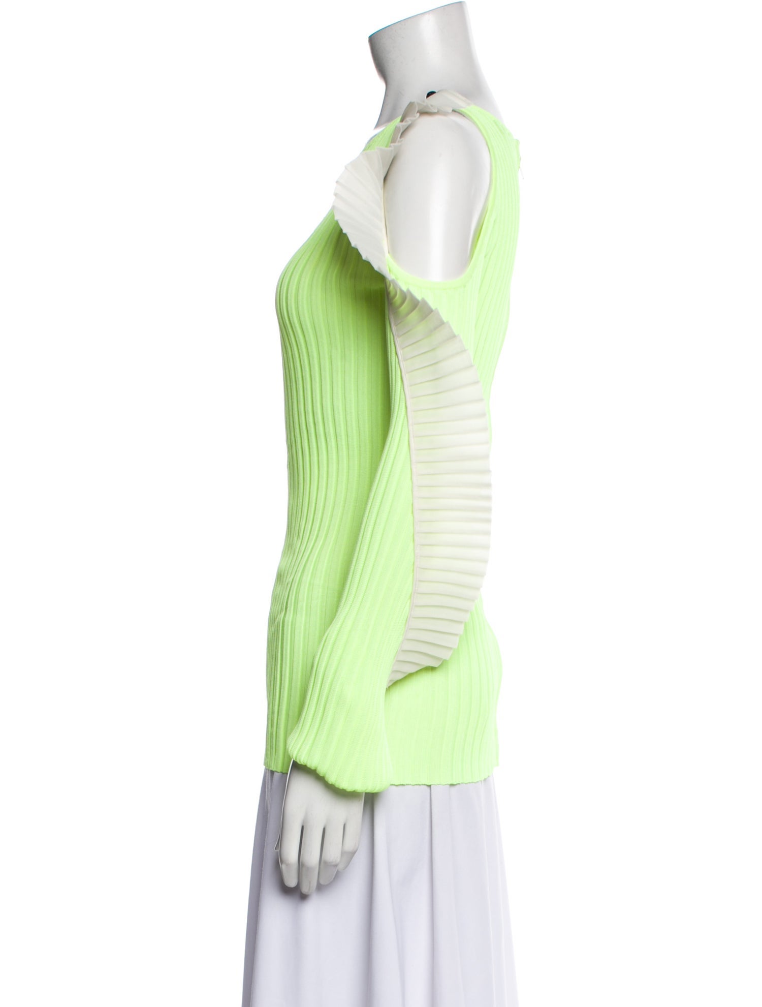 David Koma Scoop Neck Long Sleeve Top