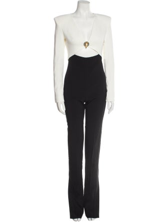 David Koma V-Neck Jumpsuit