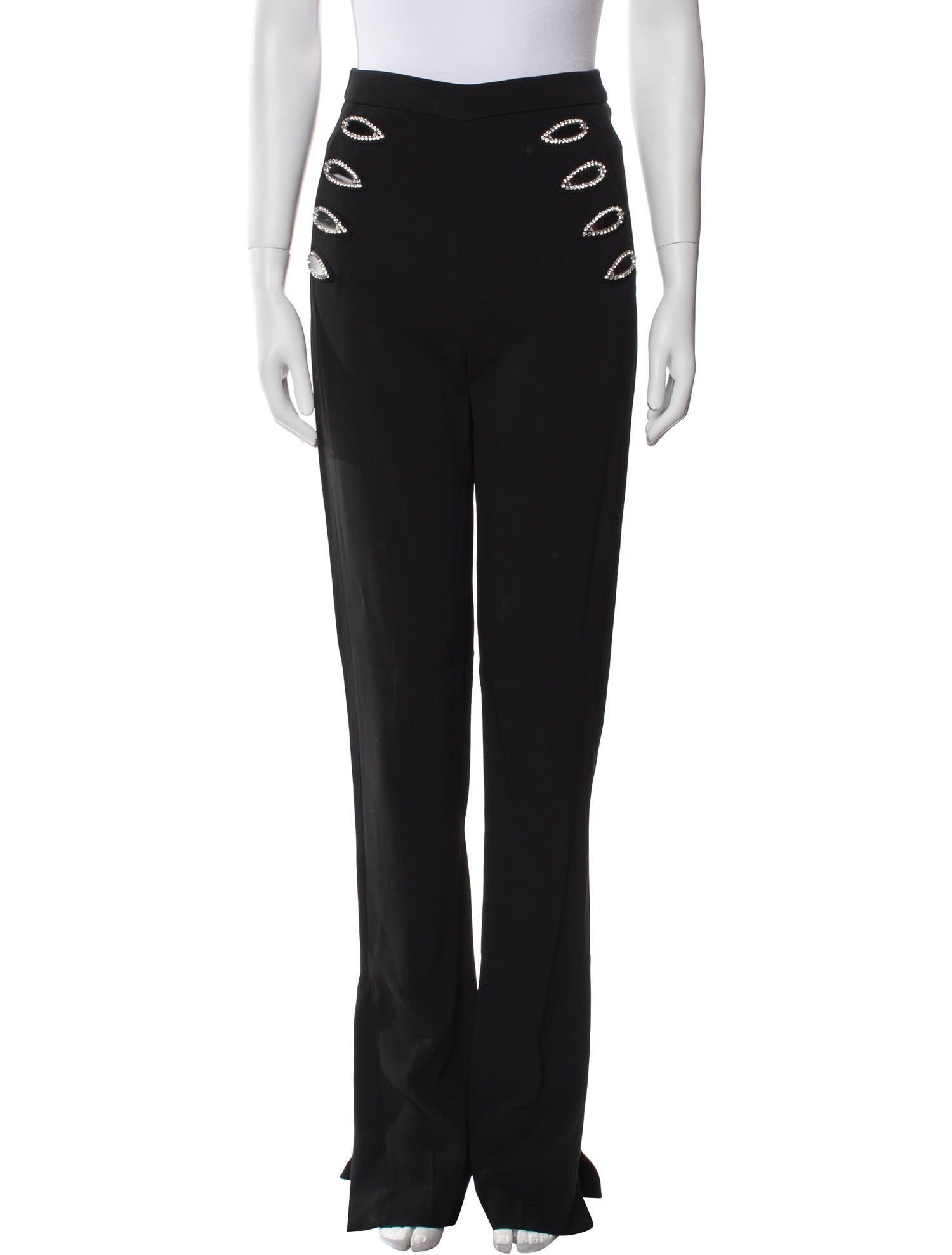 David Koma Wool Straight Leg Pants