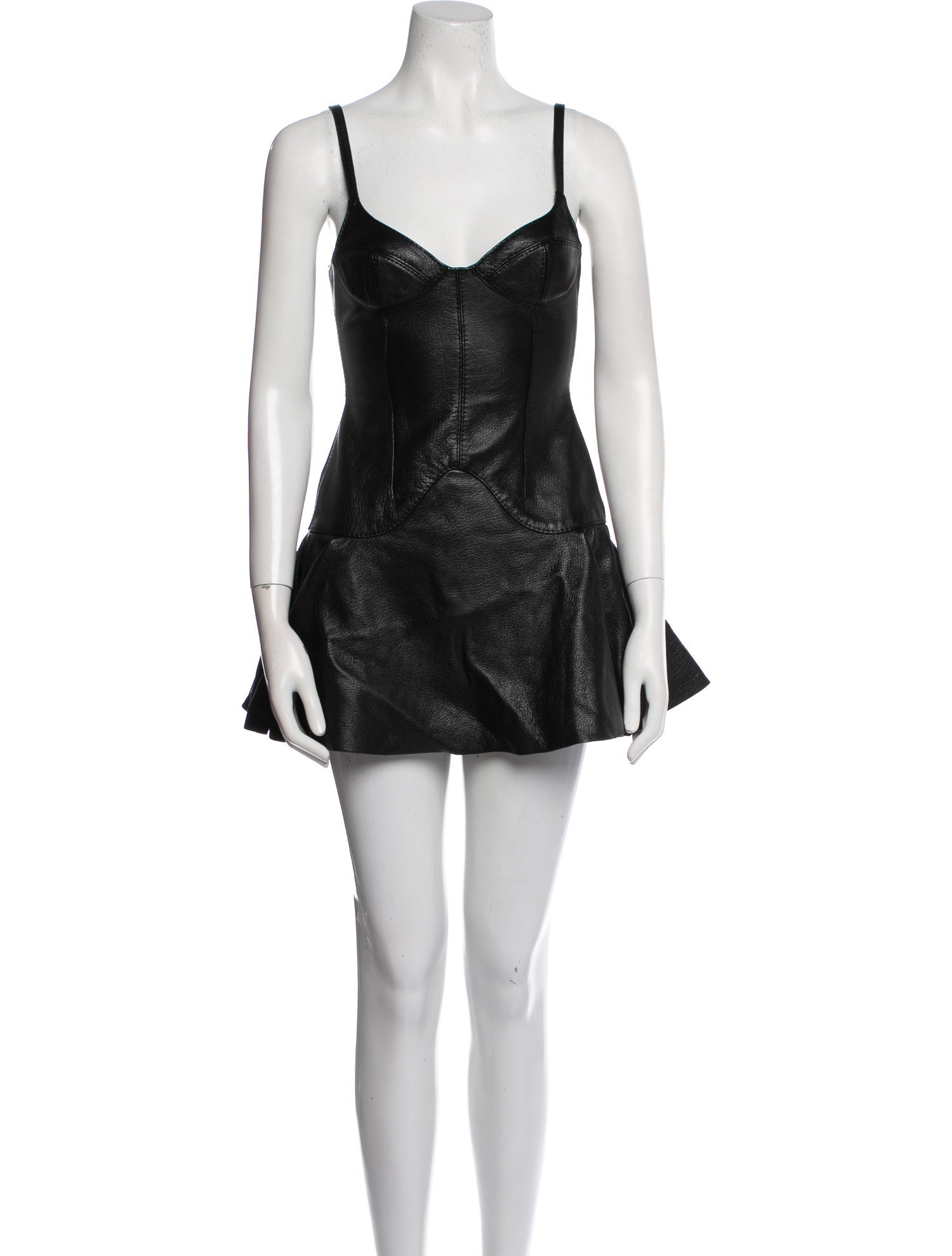 David Koma Leather Mini Dress