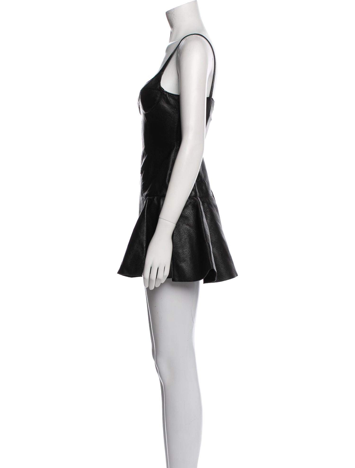 David Koma Leather Mini Dress