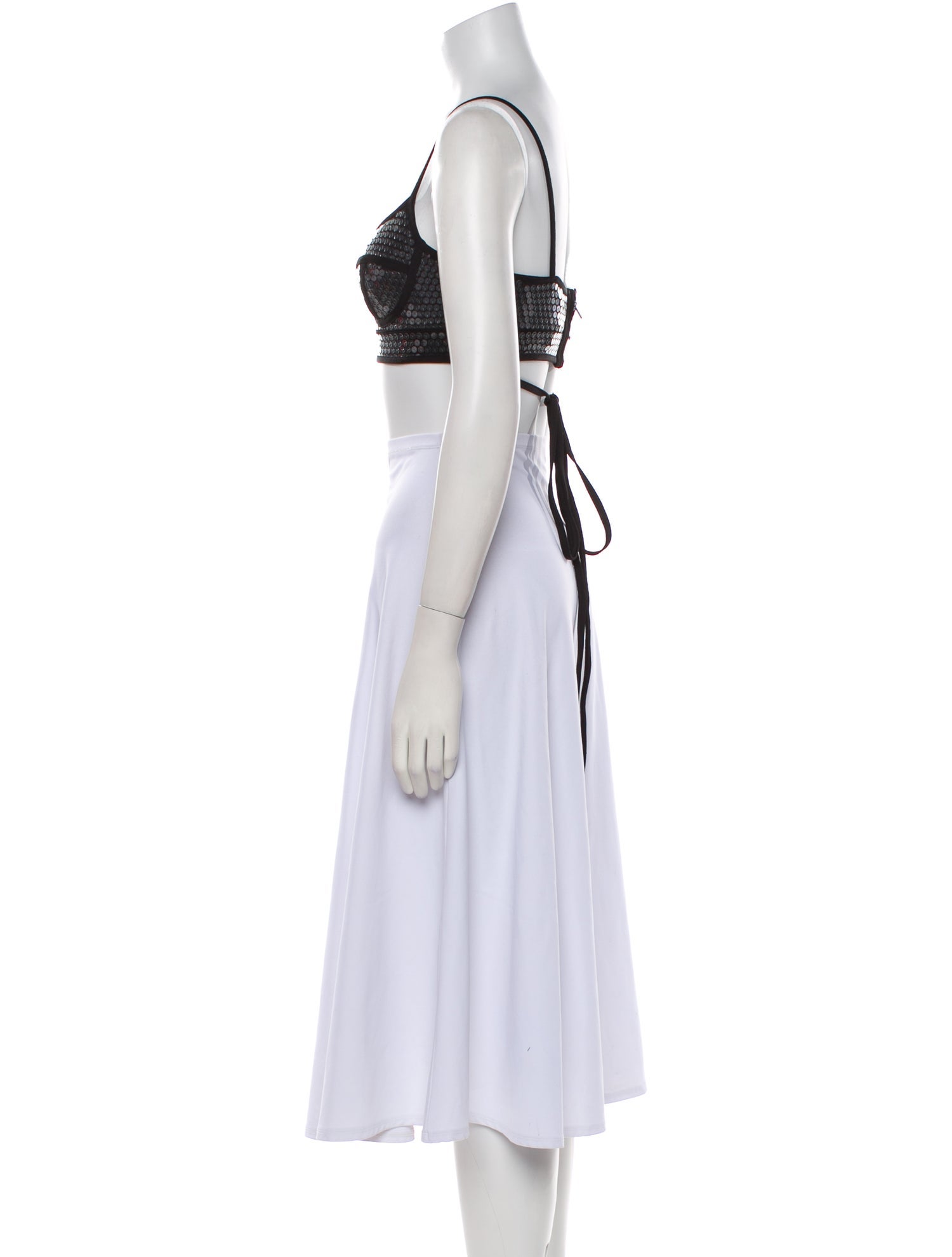 David Koma Square Neckline Sleeveless Crop Top w/ Tags