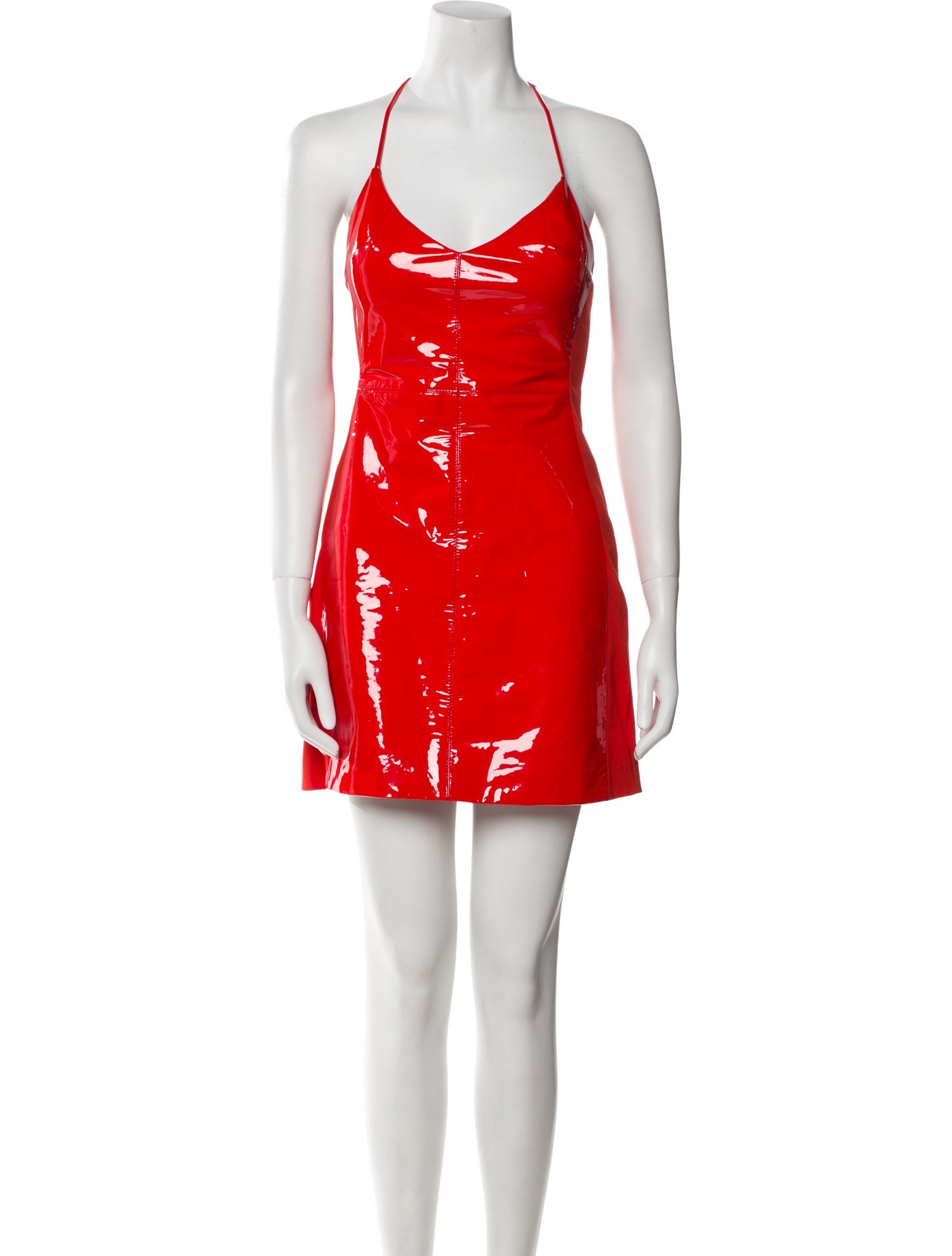 David Koma Leather Mini Dress