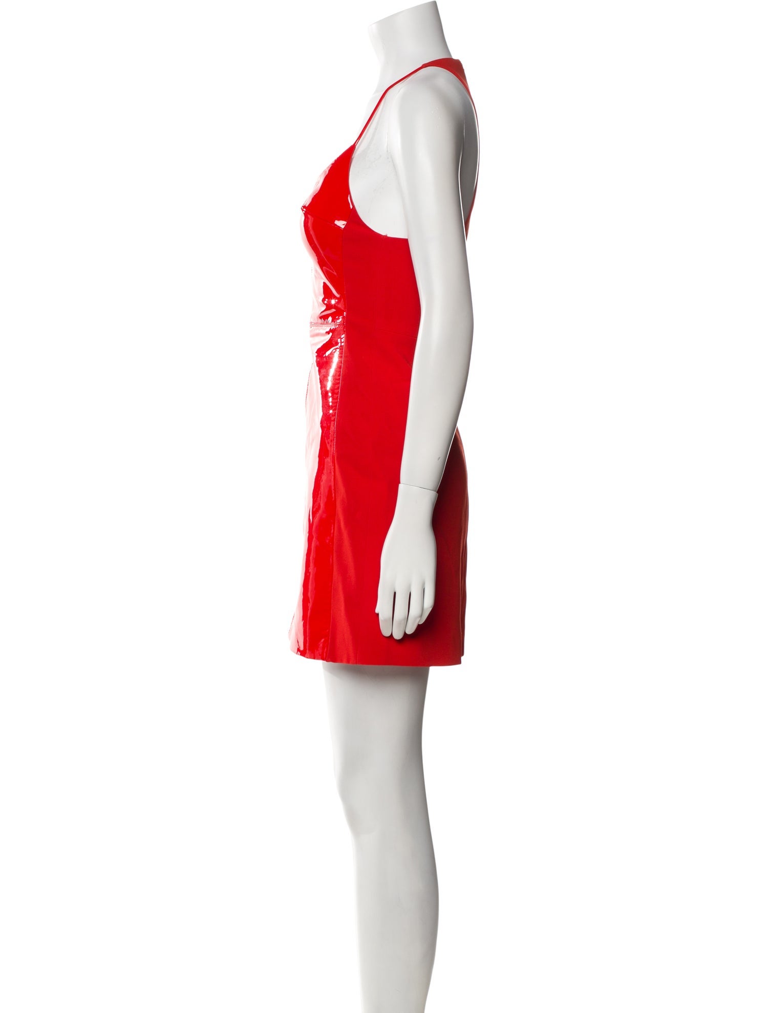 David Koma Leather Mini Dress