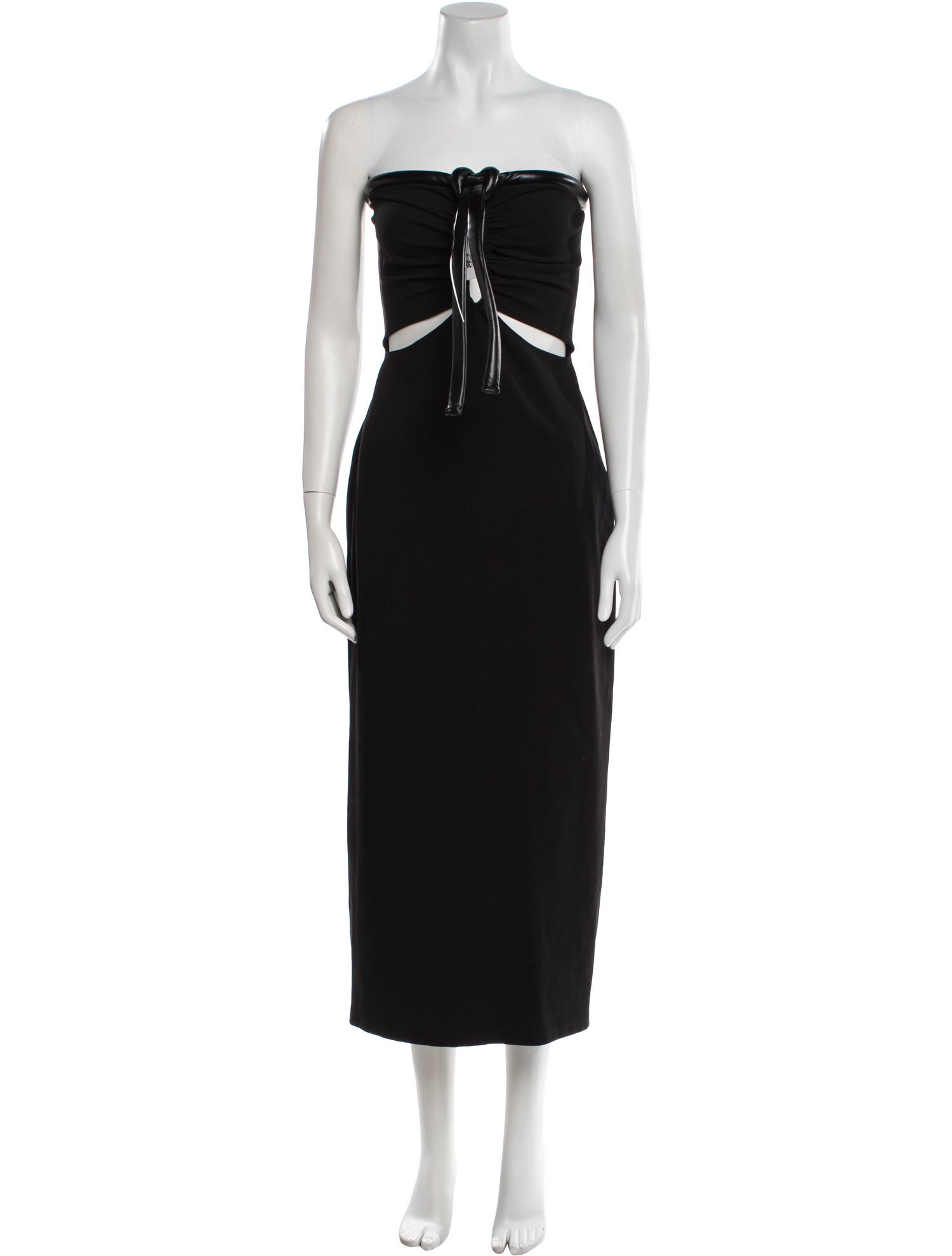 David Koma Strapless Midi Length Dress