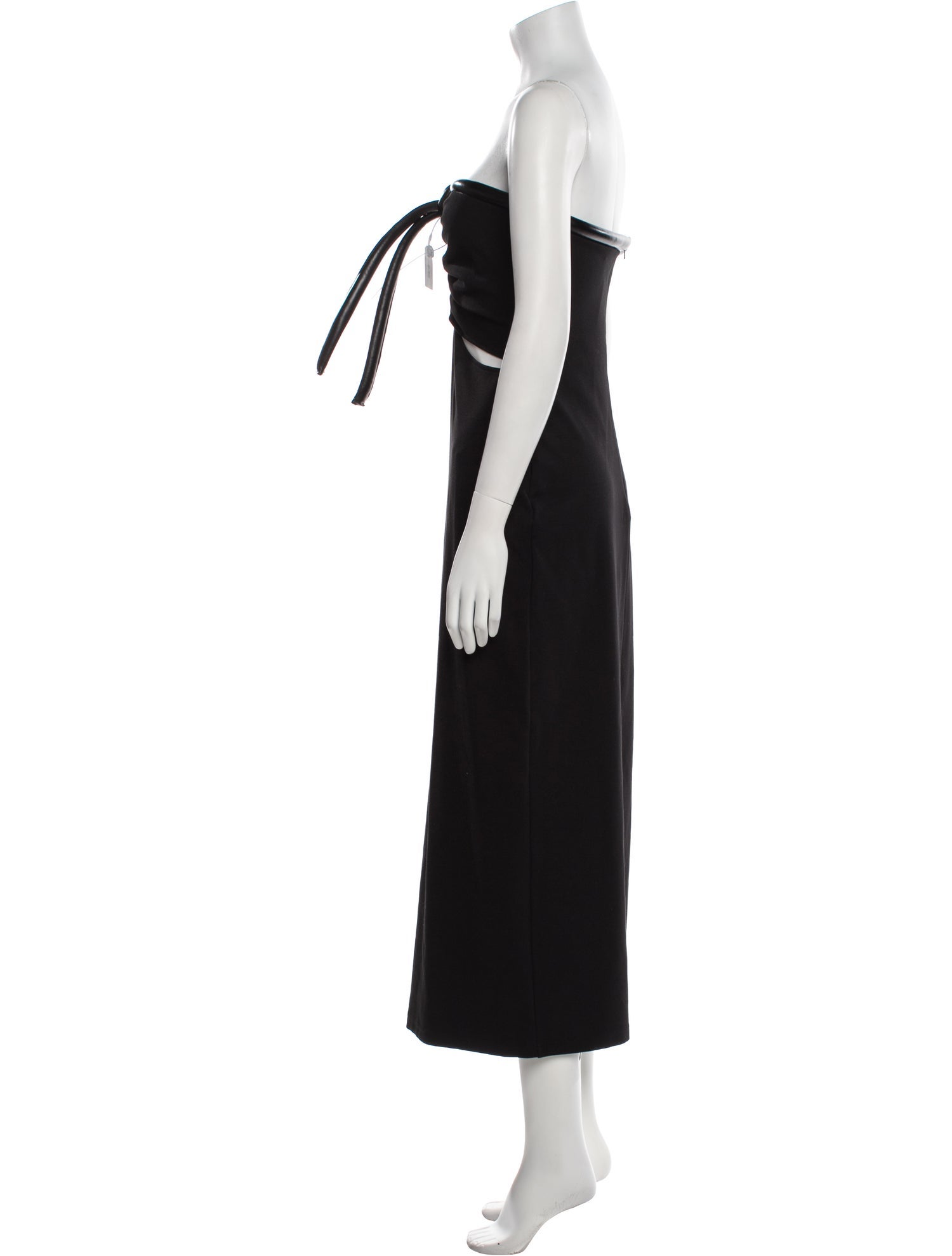 David Koma Strapless Midi Length Dress