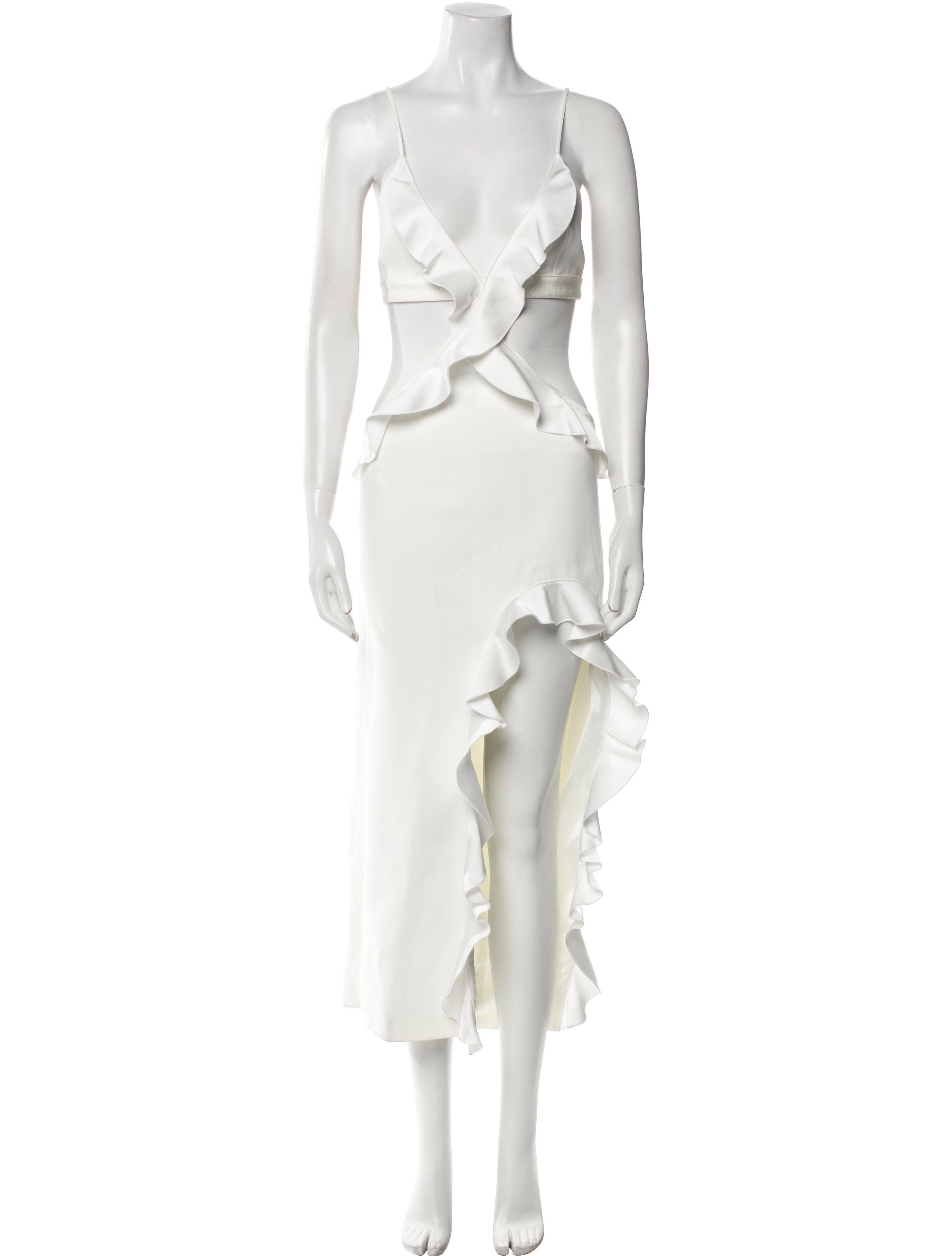 David Koma V-Neck Long Dress