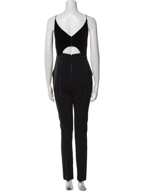 David Koma Patterned V-Neck Jumpsuit