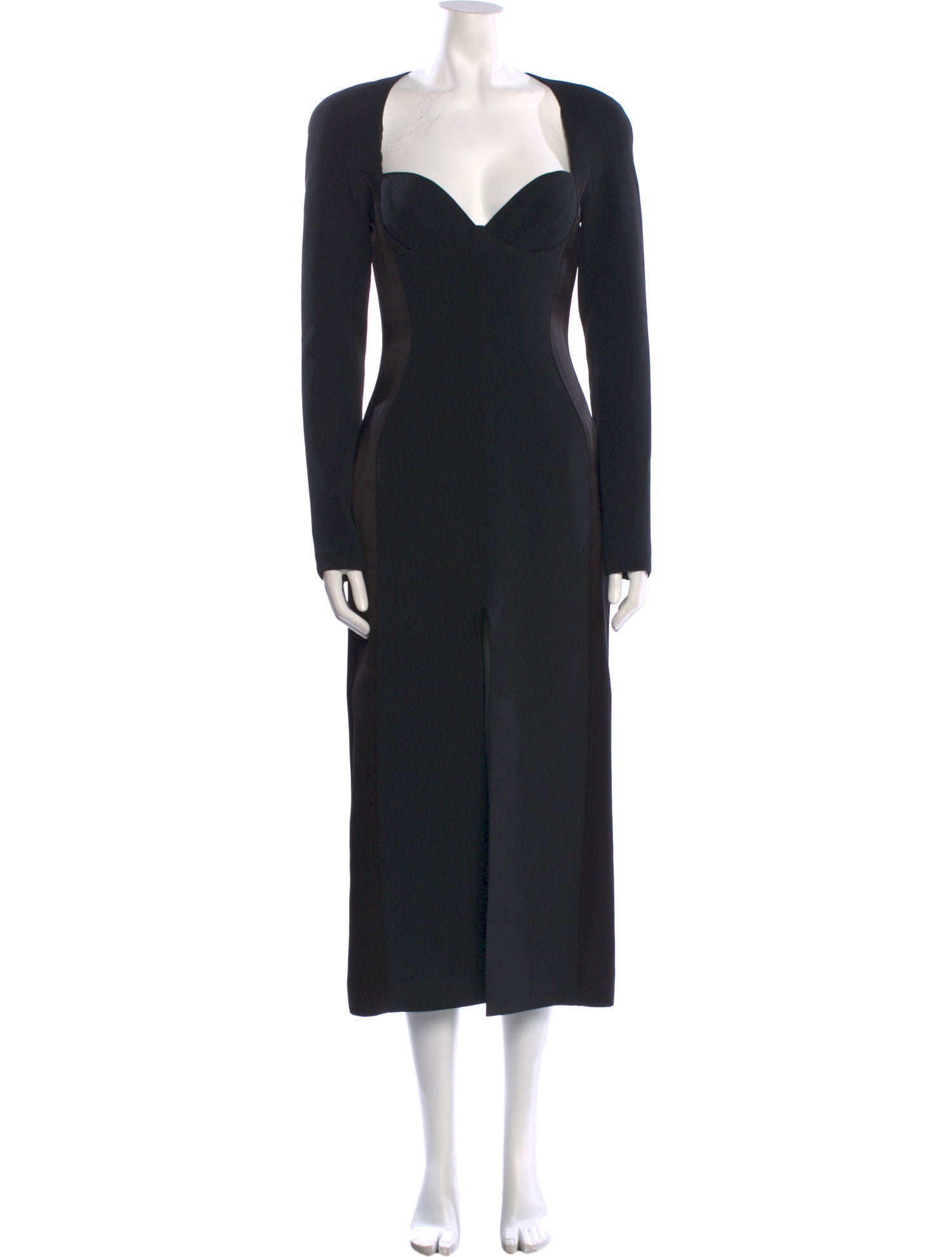 David Koma Square Neckline Long Dress