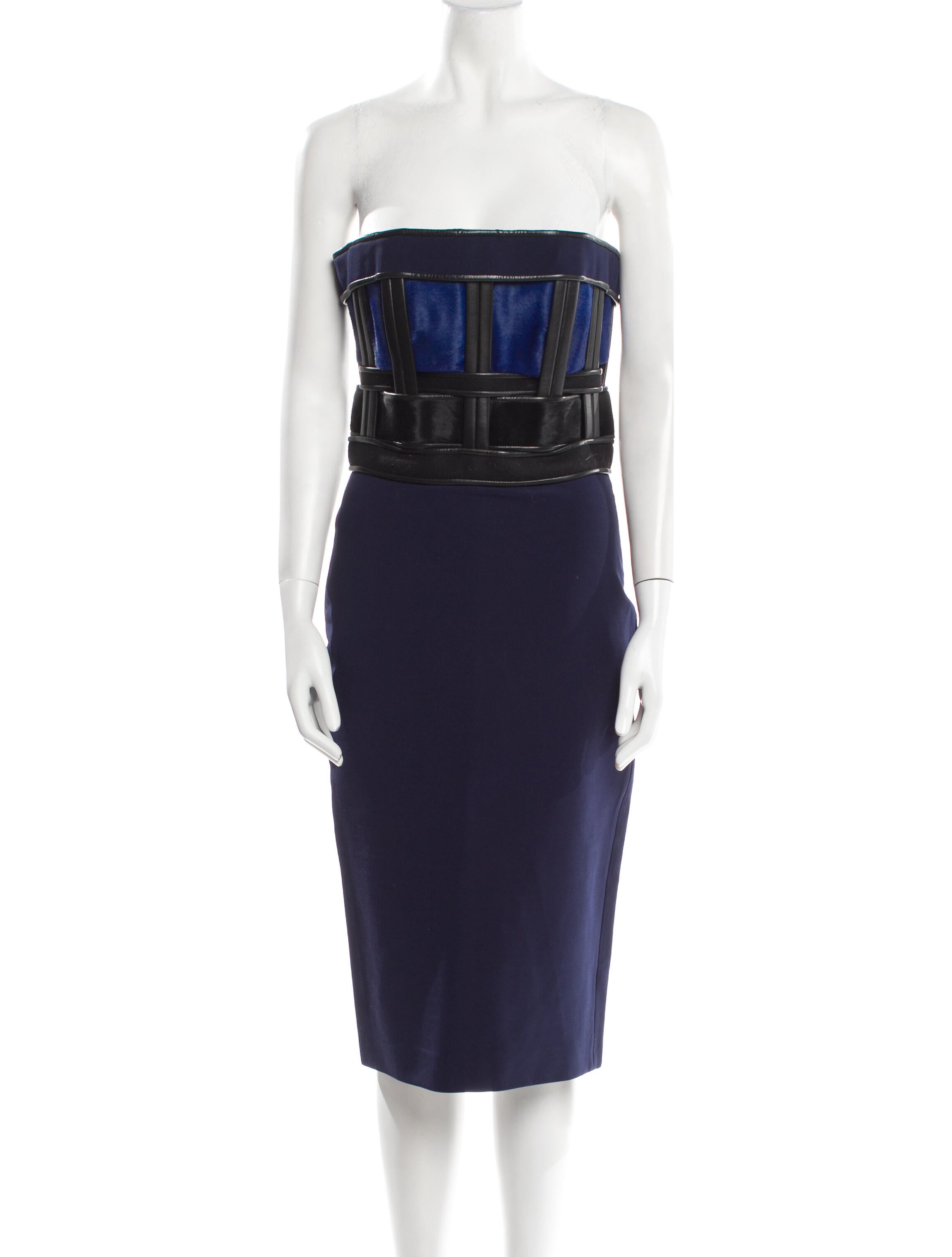 David Koma Lambskin Mini Dress