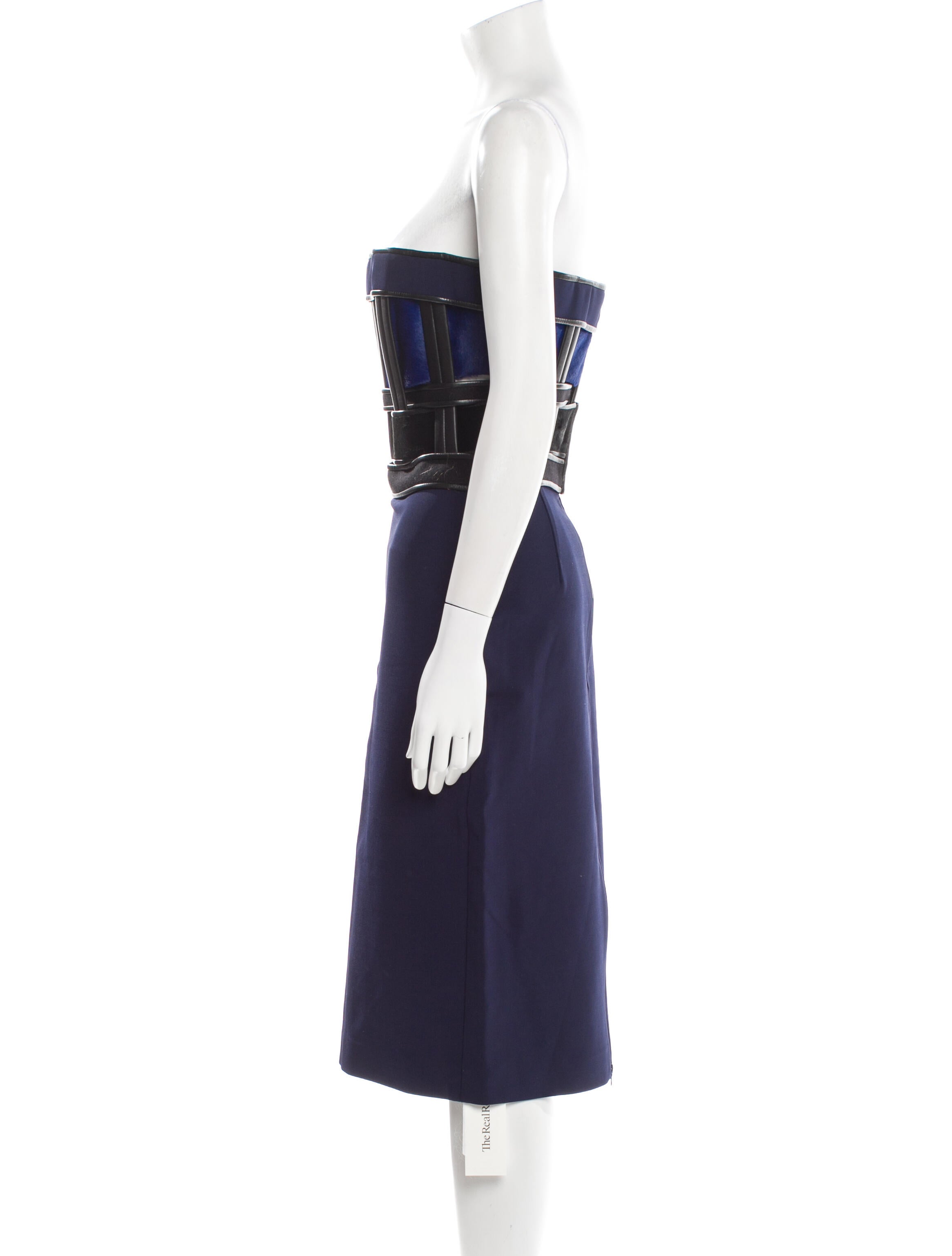 David Koma Lambskin Mini Dress