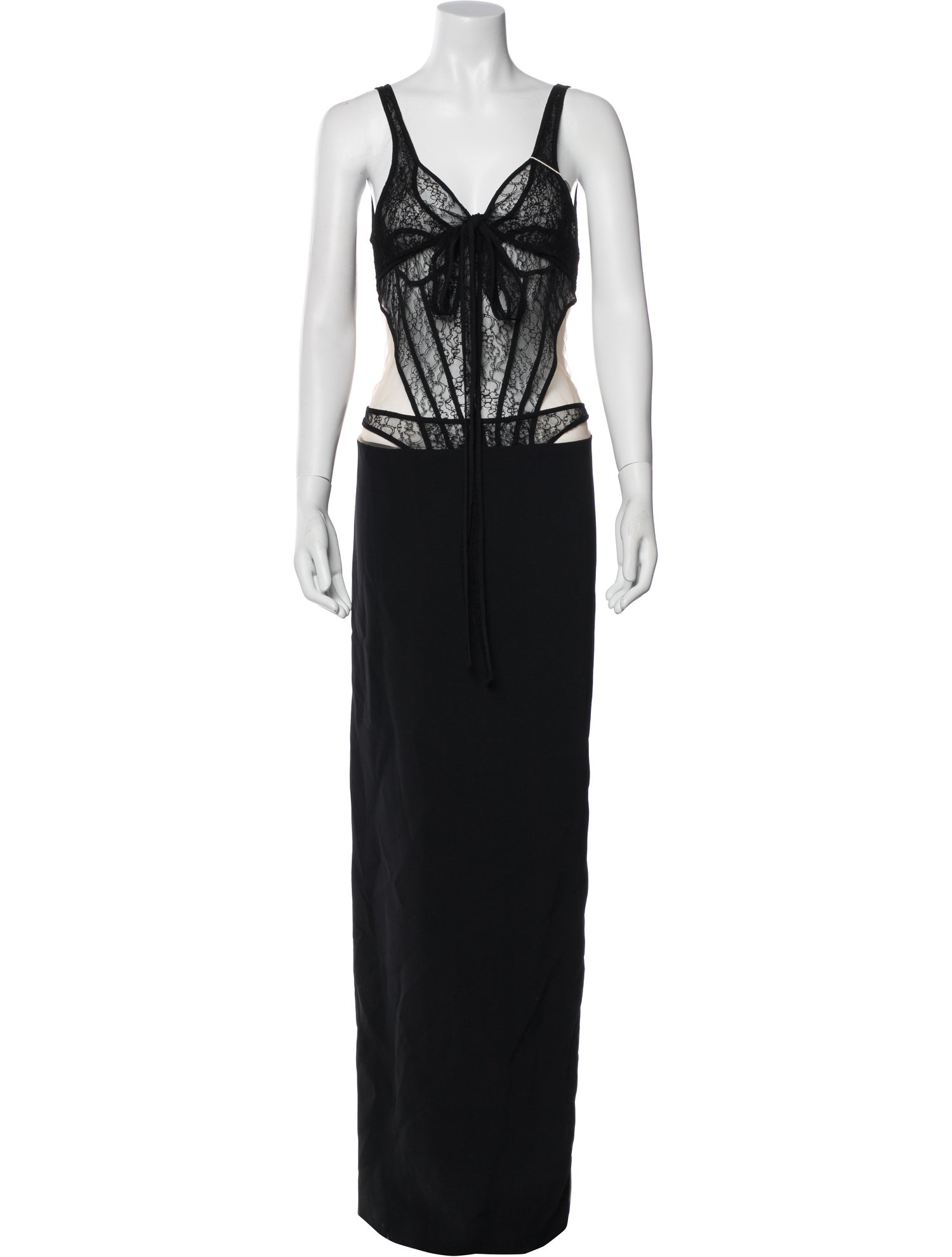 David Koma V-Neck Long Dress w/ Tags