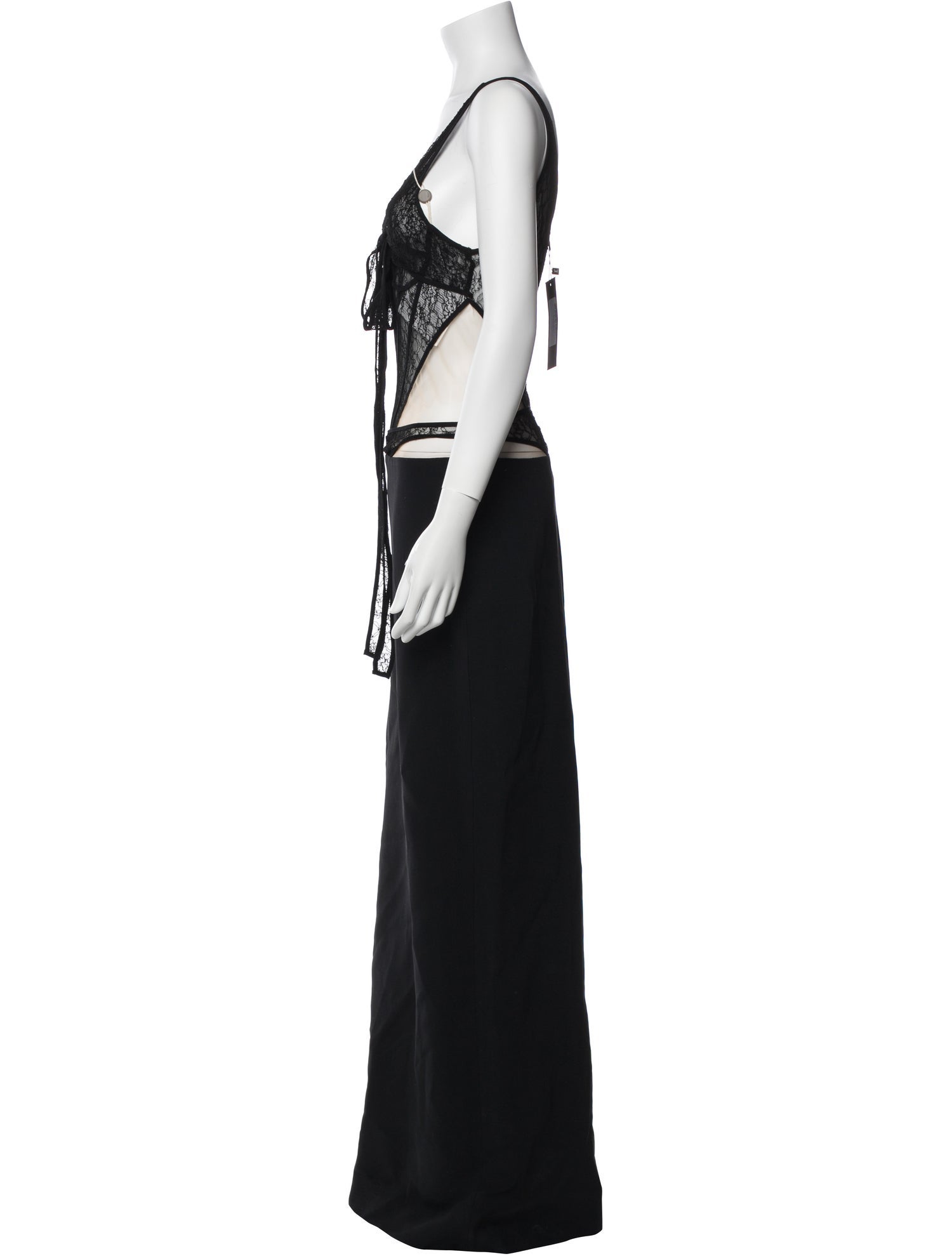 David Koma V-Neck Long Dress w/ Tags