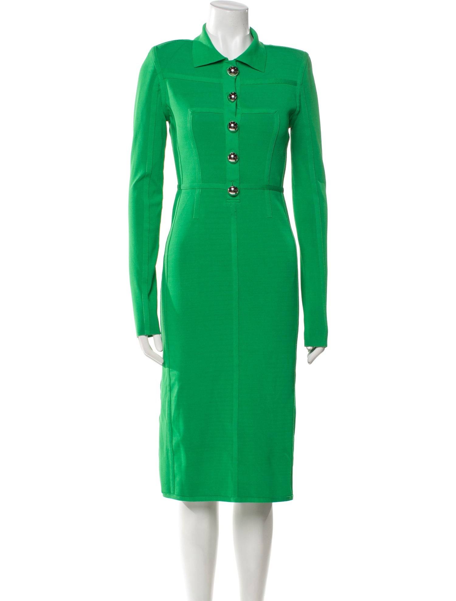 David Koma Mock Neck Midi Length Dress