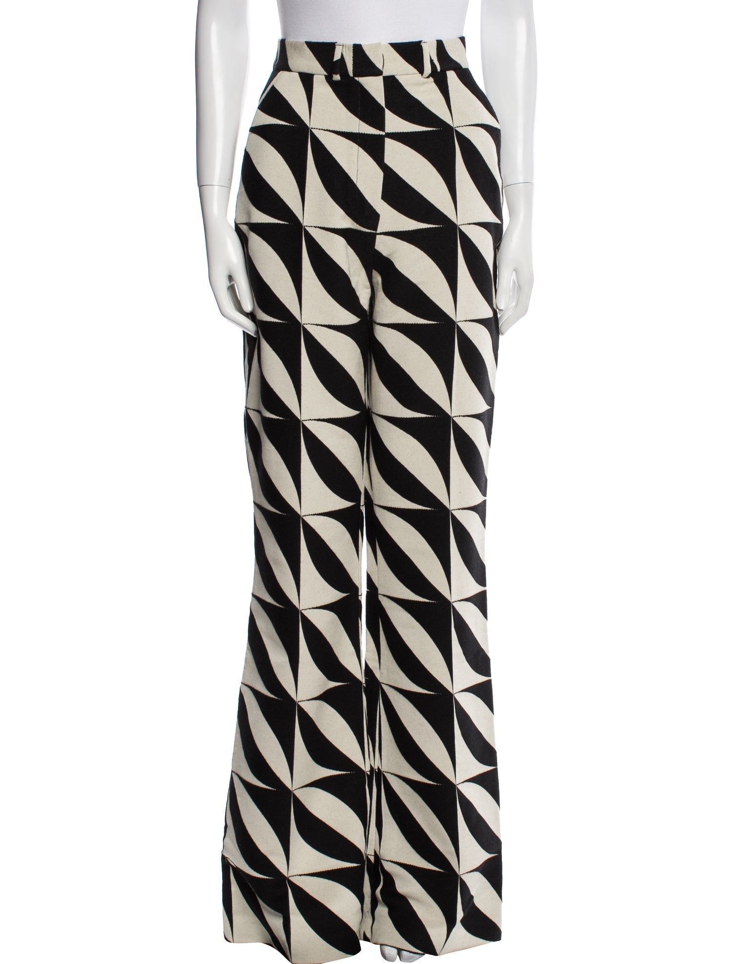 David Koma Printed Wide Leg Pants