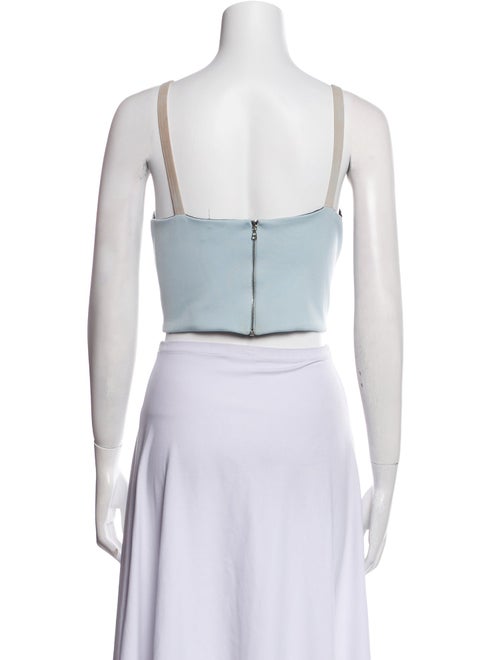 David Koma Colorblock Pattern One-Shoulder Crop Top