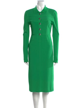 David Koma Mock Neck Midi Length Dress