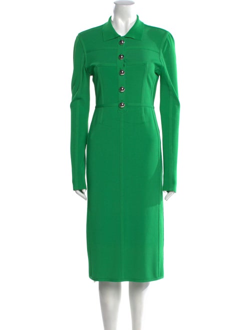 David Koma Mock Neck Midi Length Dress