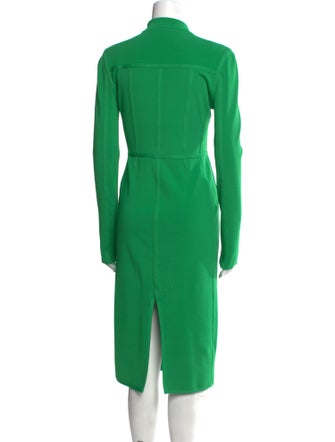 David Koma Mock Neck Midi Length Dress