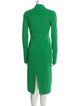 David Koma Mock Neck Midi Length Dress