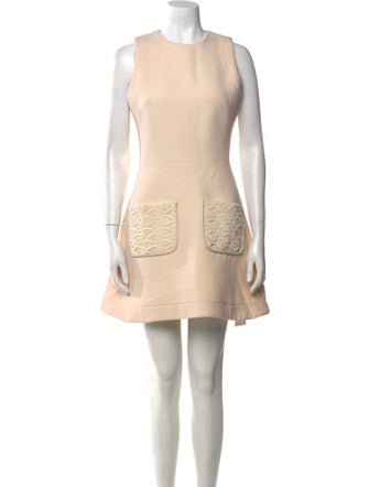 David Koma Lamb Leather Mini Dress