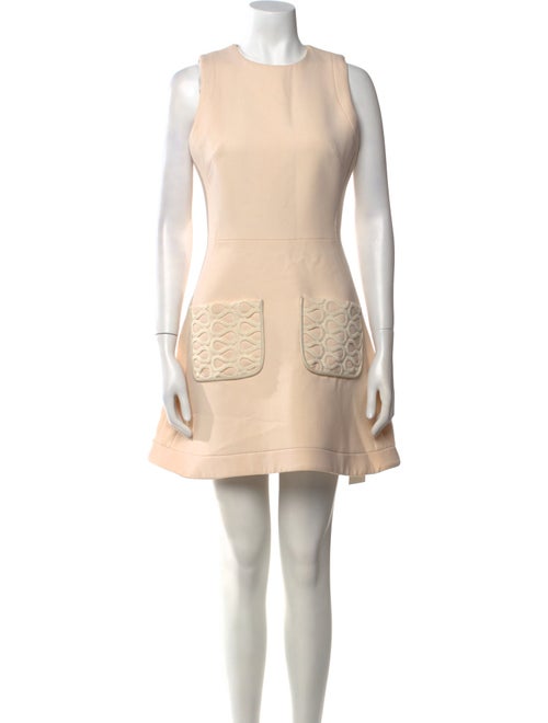 David Koma Lamb Leather Mini Dress