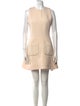 David Koma Lamb Leather Mini Dress