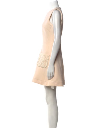 David Koma Lamb Leather Mini Dress