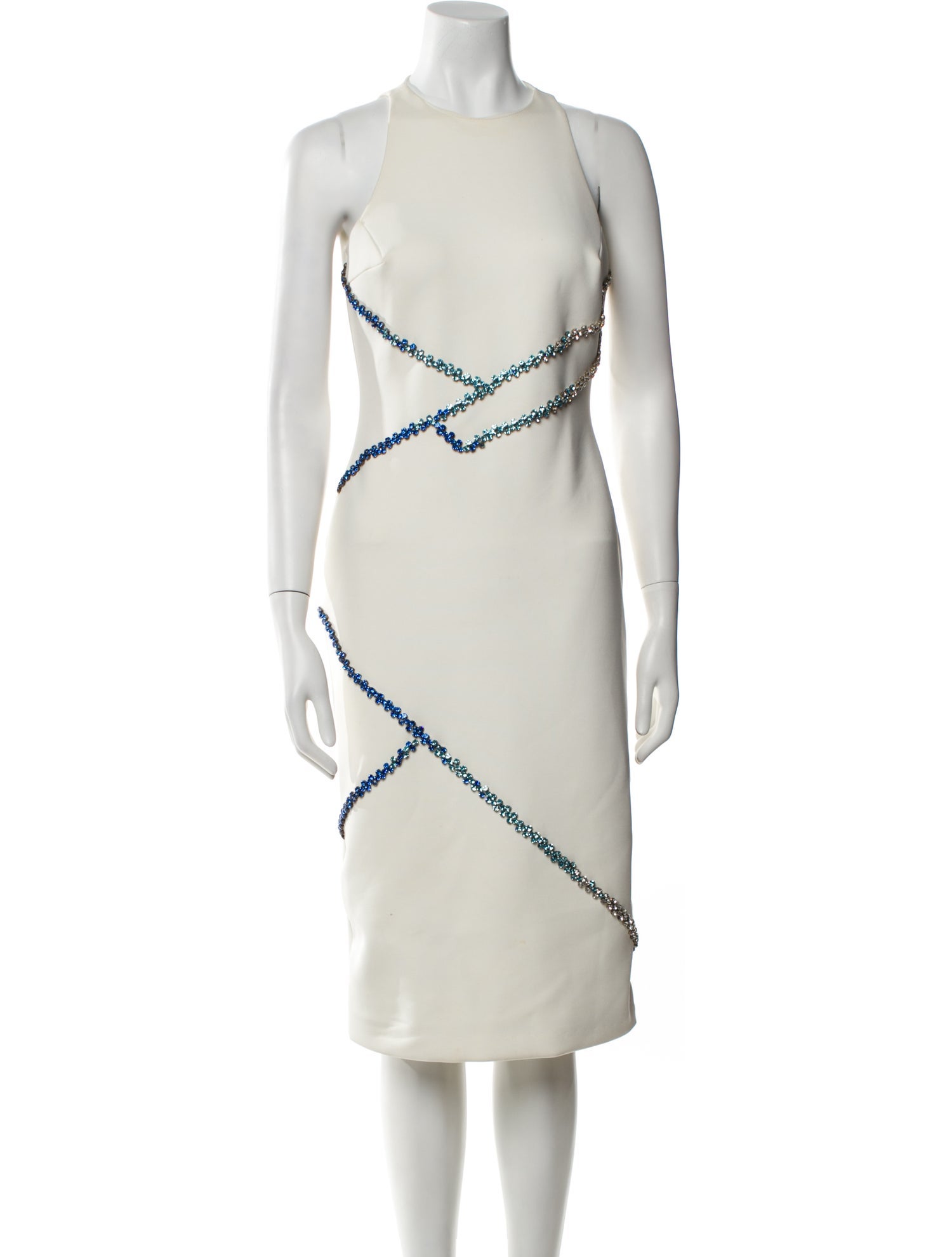 David Koma Crew Neck Midi Length Dress