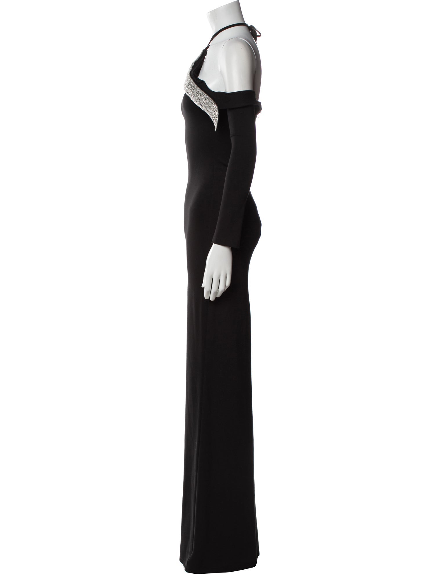 David Koma Halterneck Long Dress