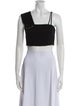 David Koma Square Neckline Sleeveless Crop Top