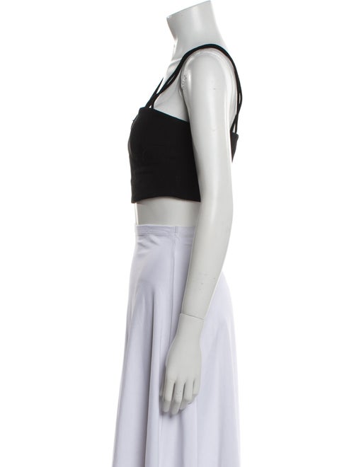 David Koma Square Neckline Sleeveless Crop Top