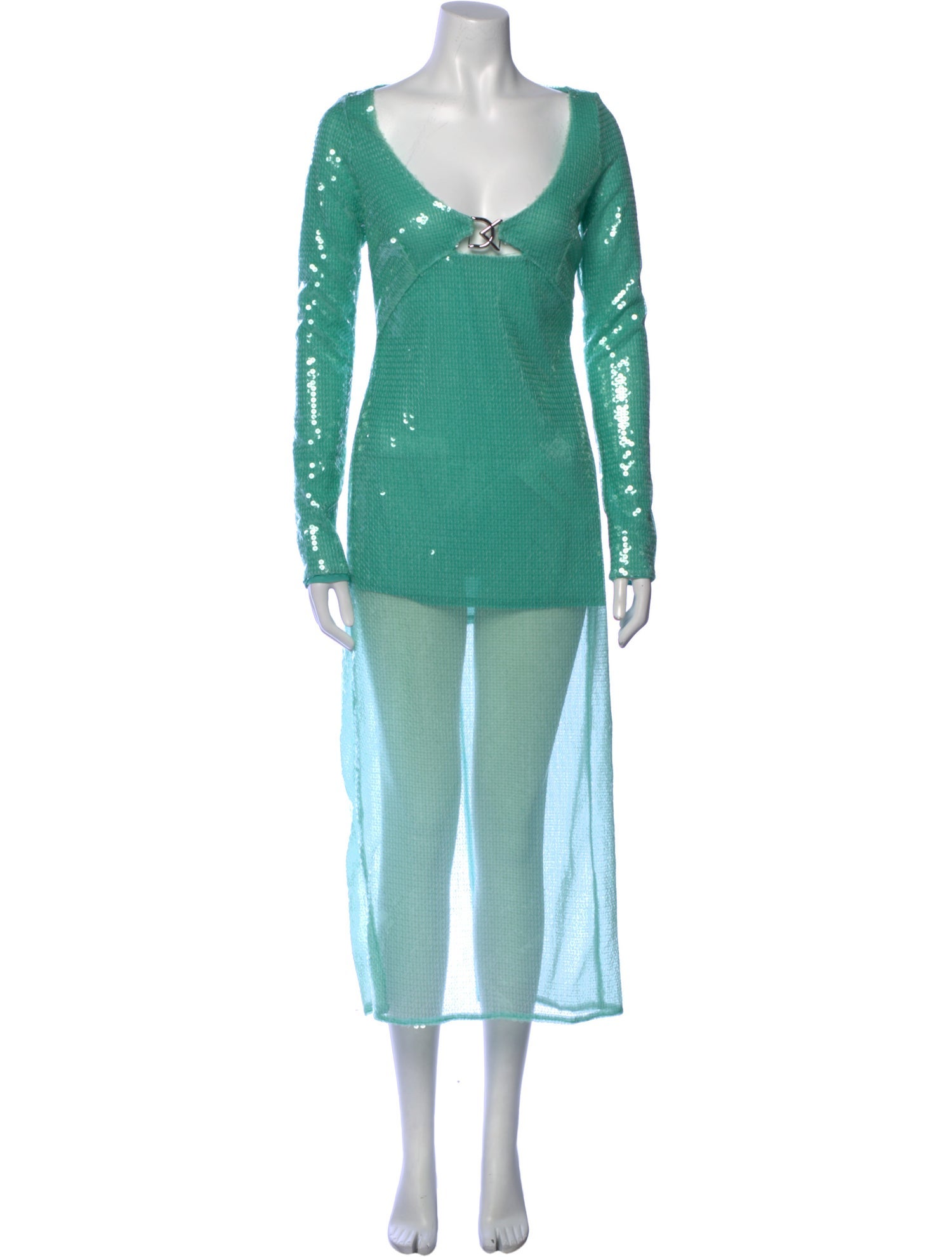 David Koma V-Neck Long Dress