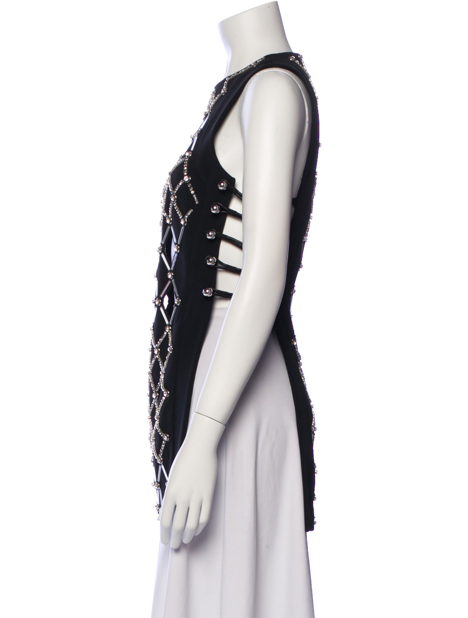 David Koma Printed Crew Neck Tunic