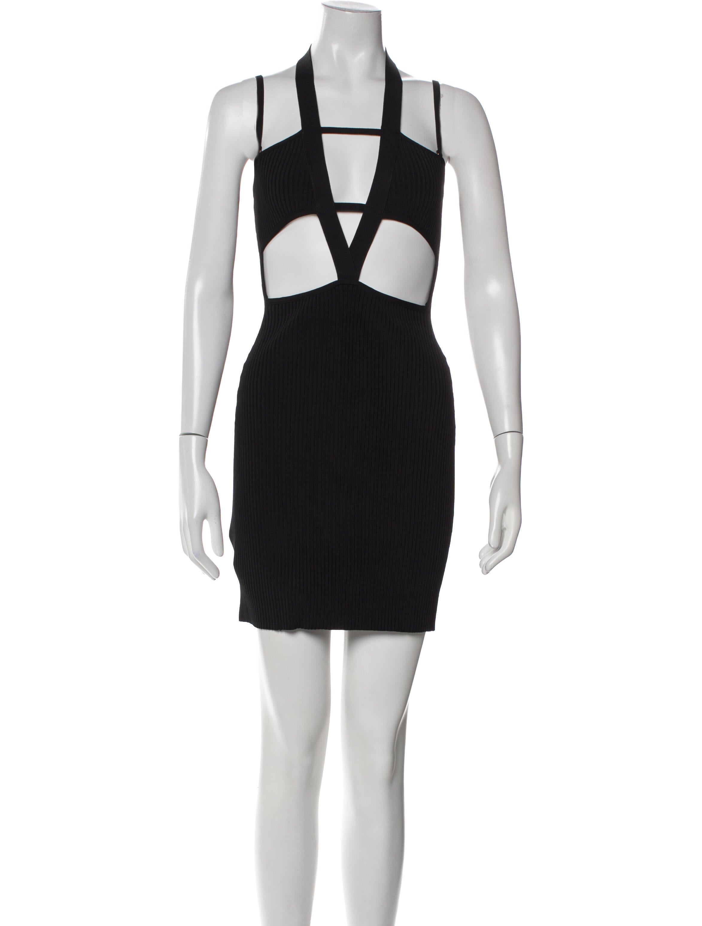 David Koma Square Neckline Mini Dress