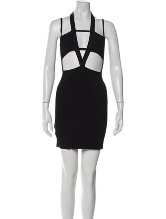 David Koma Square Neckline Mini Dress