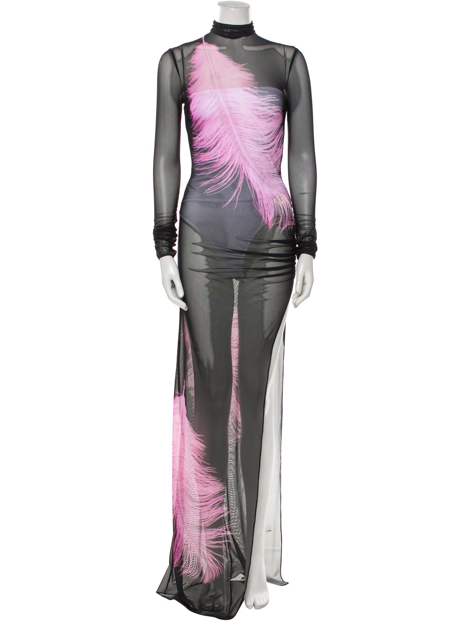 David Koma Mesh Long Dress