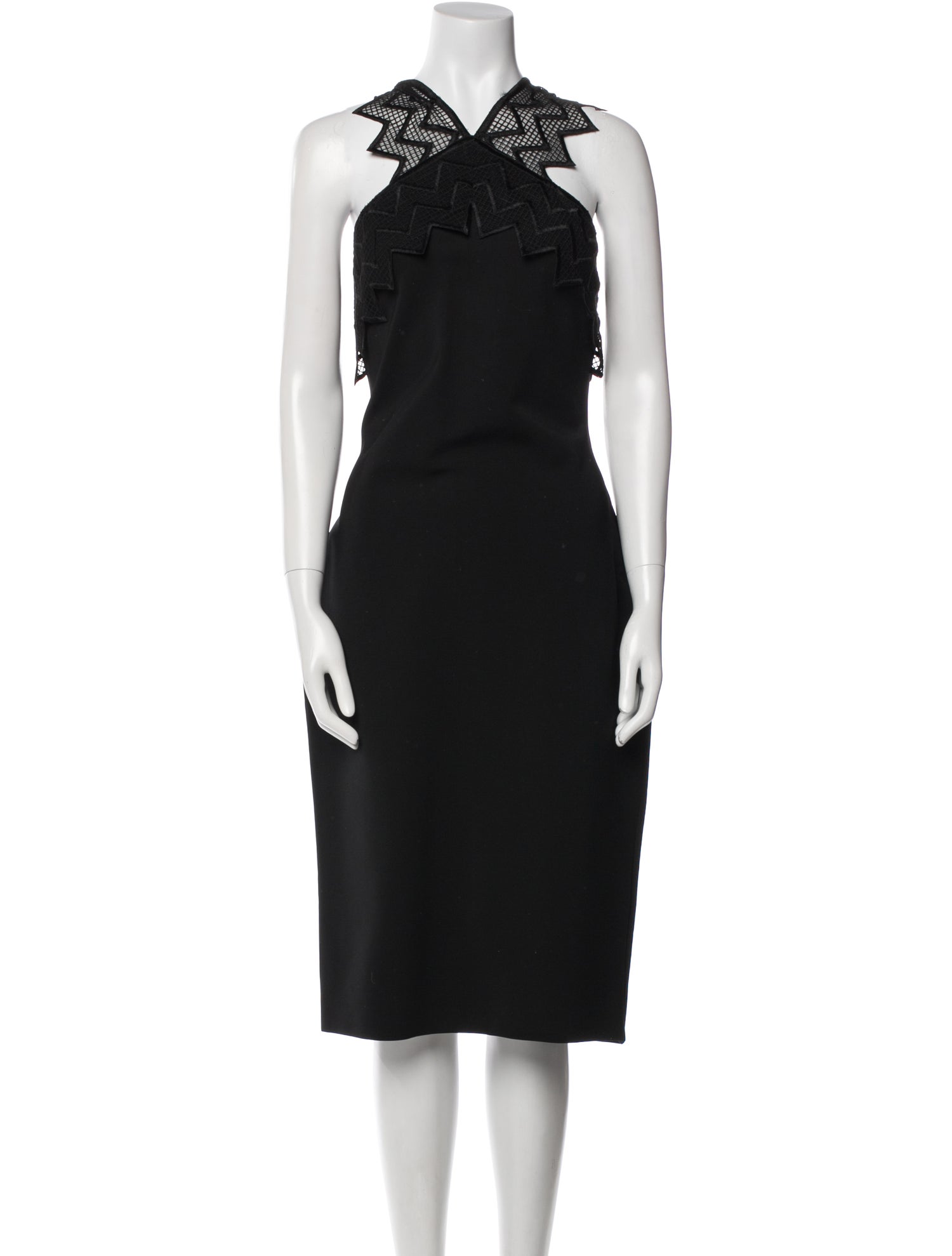 David Koma V-Neck Midi Length Dress